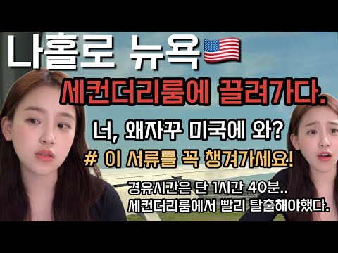 나홀로 뉴욕??( 세컨더리룸에 끌려가다. 샌프란시스코 경유 비행기 후기, 미국 입국 심사, 챙겨야할 서류)