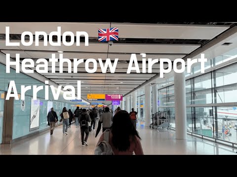 London Heathrow Airport Arrival 초간단 영국 입국심사 런던 히드로공항 도착 전철타고 시내까지 동선