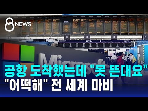 공항 도착했는데 "못 뜬대요"…"어떡해" 전 세계 마비 / SBS 8뉴스