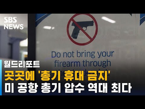 곳곳에 '총기 휴대 금지'…미 공항 총기 압수 역대 최다 / SBS / 월드리포트