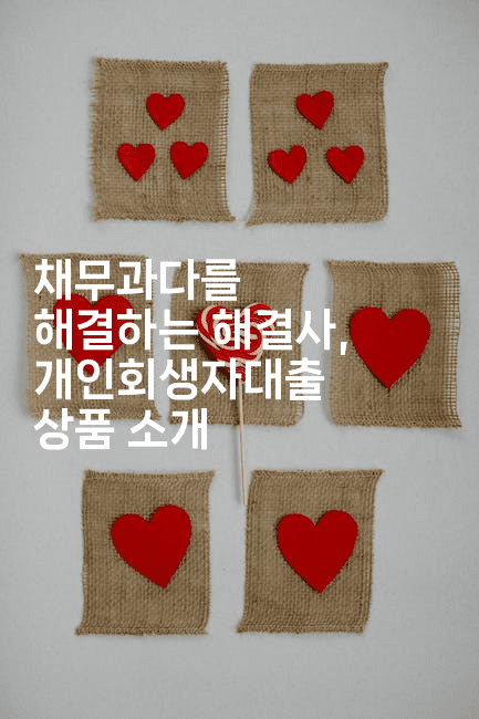 채무과다를 해결하는 해결사, 개인회생자대출 상품 소개-공항노숙자